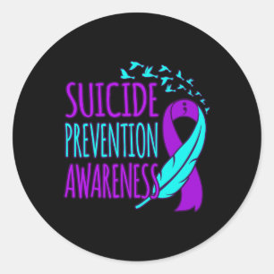 Sticker Rond Sensibilisation à la prévention du suicide Bon sou