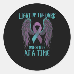 Sticker Rond Sensibilisation À La Prévention Du Suicide Éclaire