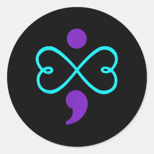 Sticker Rond Sensibilisation à la prévention du suicide T Chemi