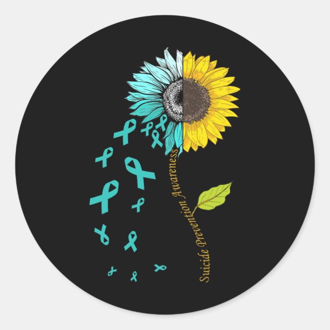 Sticker Rond Sensibilisation à la prévention du suicide Tournes (Devant)