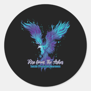 Sticker Rond Sensibilisation À La Prévention - Phoenix Augmente