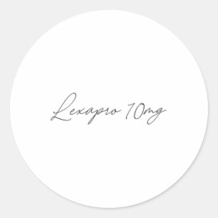 Sticker Rond Sensibilisation à la santé - lexapro 10mg - Cursiv