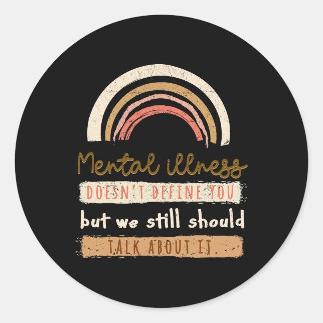 Sticker Rond Sensibilisation à la santé mentale (Devant)