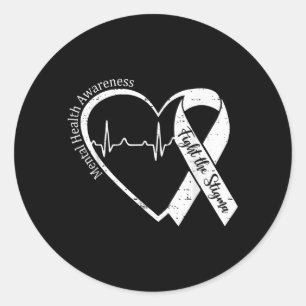 Sticker Rond Sensibilisation à la santé mentale Lutte contre la