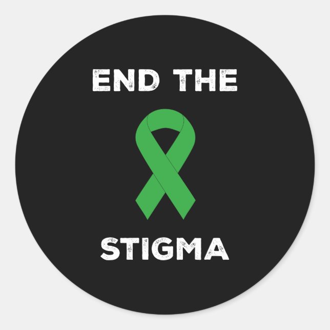 Sticker Rond Sensibilisation à la santé mentale Mettre fin à la (Devant)