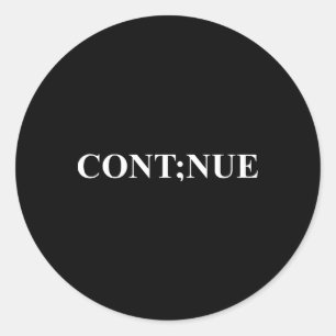 Sticker Rond Sensibilisation à la santé mentale point-virgule C