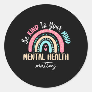 Sticker Rond Sensibilisation à la santé mentale Problèmes de sa