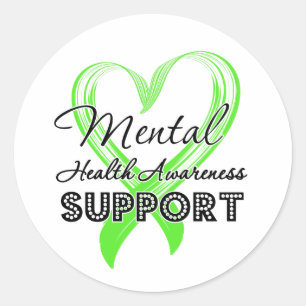 Sticker Rond Sensibilisation à la santé mentale - Soutien