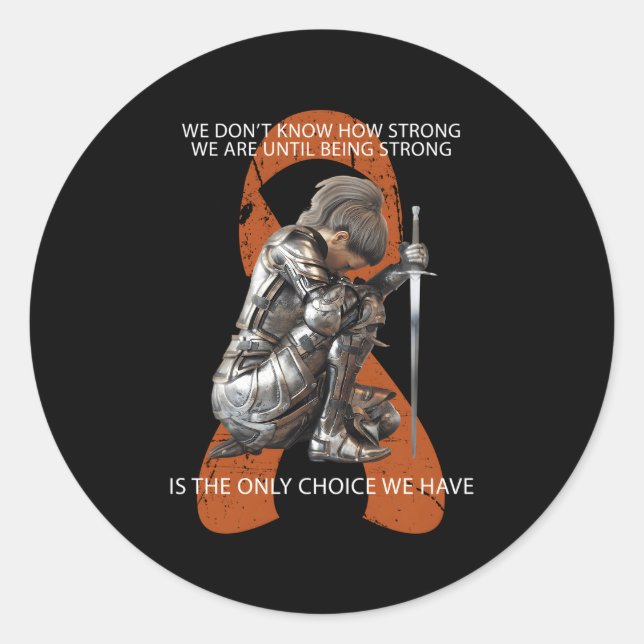 Sticker Rond Sensibilisation à la sclérose en plaques Orange (Devant)