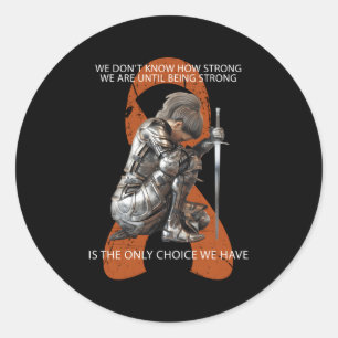 Sticker Rond Sensibilisation à la sclérose en plaques Orange