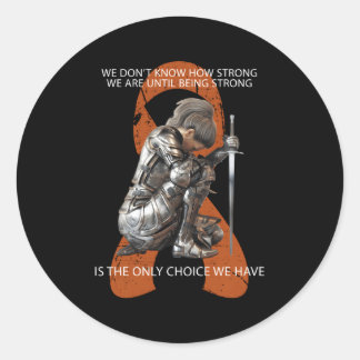 Sticker Rond Sensibilisation à la sclérose en plaques Orange