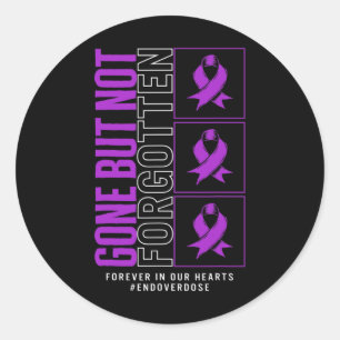 Sticker Rond Sensibilisation À La Surdose De Drogue Disparue Ma
