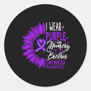 Sticker Rond Sensibilisation À La Surdose De Drogue En Mémoire 