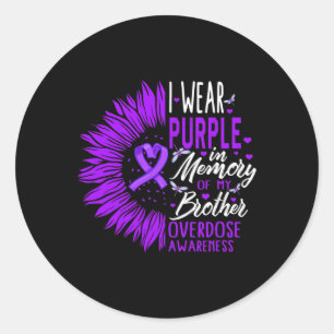 Sticker Rond Sensibilisation À La Surdose De Drogue En Mémoire 