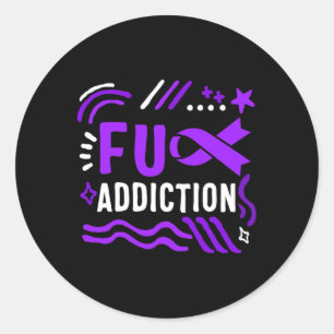 Sticker Rond Sensibilisation à la surdose de drogue Ruban drogu