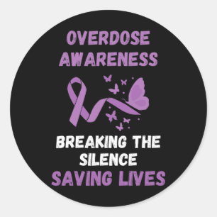 Sticker Rond Sensibilisation À La Surdose Rompre Le Silence Rib