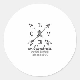 Sticker Rond Sensibilisation à la tumeur cérébrale, cancer d