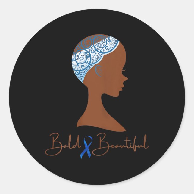 Sticker Rond Sensibilisation à l'albopécie 12 (Devant)