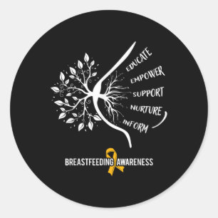 Sticker Rond Sensibilisation à l'allaitement maternel Famille U