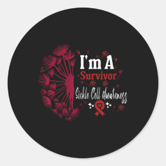 Sticker Rond Sensibilisation à l'anémie falciforme Je suis un s