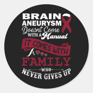 Sticker Rond Sensibilisation à l'aneurysme Soutien de la famill