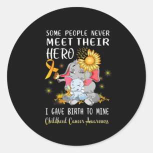Sticker Rond Sensibilisation à l'enfance au cancer Cancer Survi