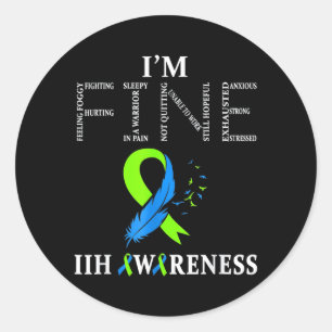 Sticker Rond Sensibilisation à l'hypertension intracrânienne id