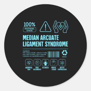 Sticker Rond Sensibilisation à MALS syndrome du ligament arqué