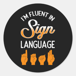 Sticker Rond Sensibilisation Aide auditive Implant Fluent In Si