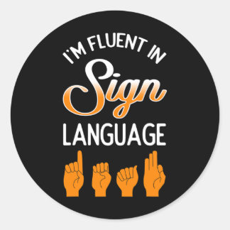 Sticker Rond Sensibilisation Aide auditive Implant Fluent In Si