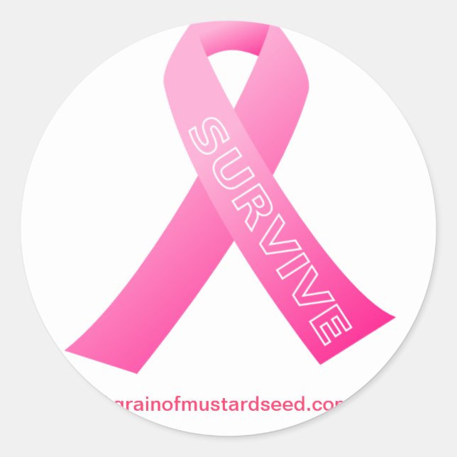 Sticker Rond Sensibilisation au cancer (Devant)