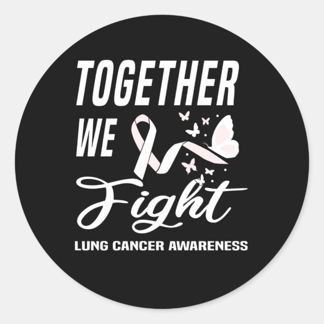 Sticker Rond Sensibilisation au cancer Cancer du poumon Journée (Devant)