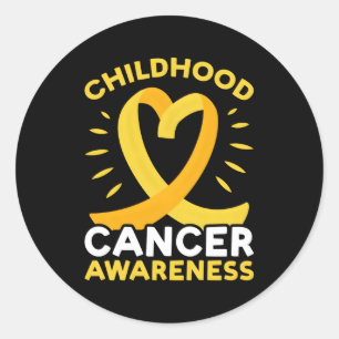 Sticker Rond Sensibilisation au cancer chez les enfants