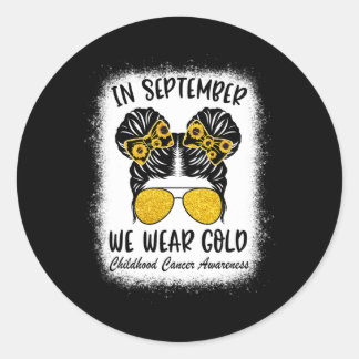 Sticker Rond Sensibilisation au cancer chez les enfants En Sept