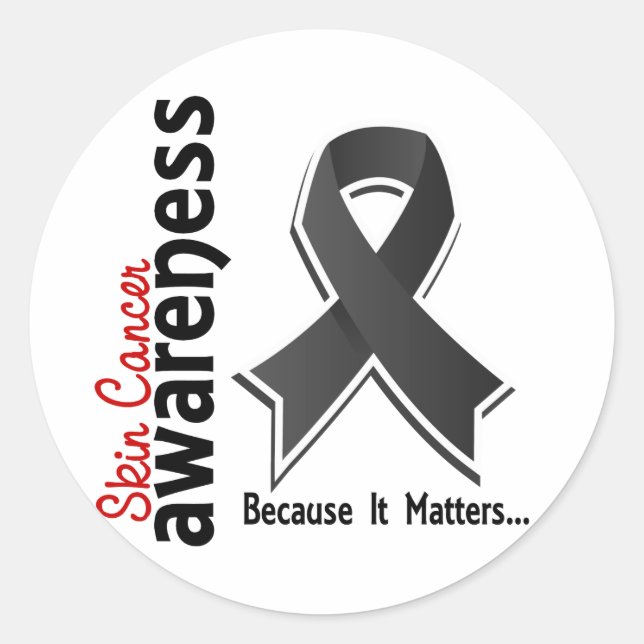 Sticker Rond Sensibilisation au cancer de la peau 5 (Devant)