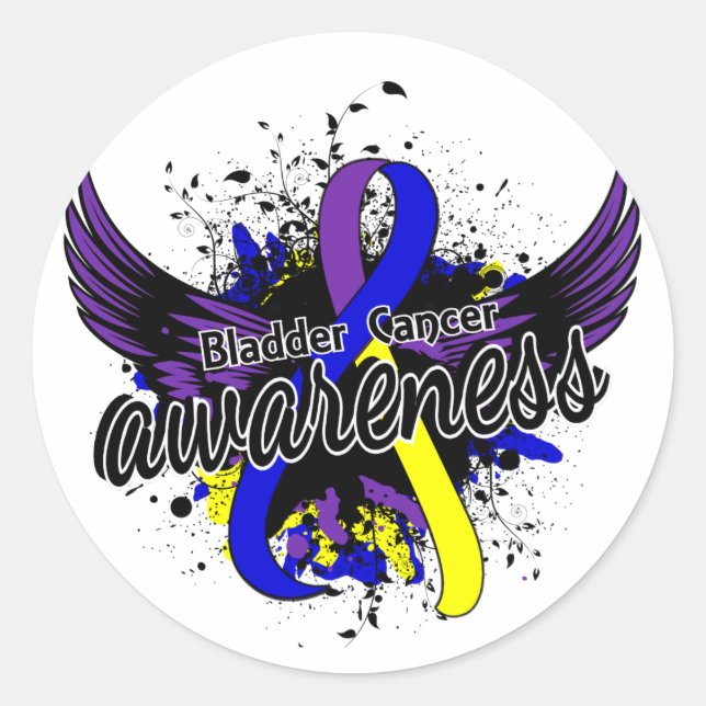 Sticker Rond Sensibilisation au cancer de la vessie 16 (Devant)