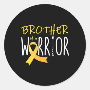 Sticker Rond Sensibilisation au cancer de l'enfance Frère d'un