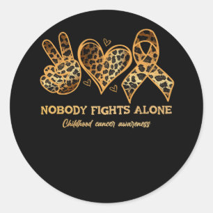 Sticker Rond Sensibilisation au cancer de l'enfance Personne ne