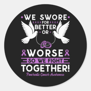 Sticker Rond Sensibilisation au cancer du pancréas Épouse Épous
