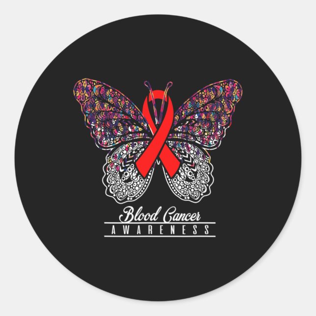 Sticker Rond Sensibilisation au cancer du sang Cadeaux aux papi (Devant)