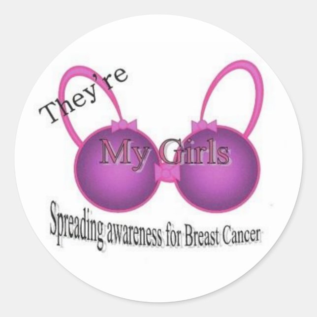 Sticker Rond Sensibilisation au cancer du sein (Devant)