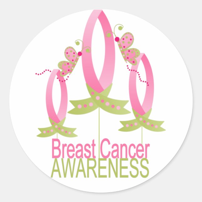 Sticker Rond Sensibilisation au cancer du sein (Devant)