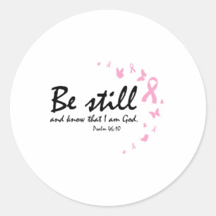 Sticker Rond Sensibilisation au cancer du sein Cadeaux chrétien