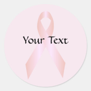 Sticker Rond Sensibilisation au cancer du sein Modèle à ruban