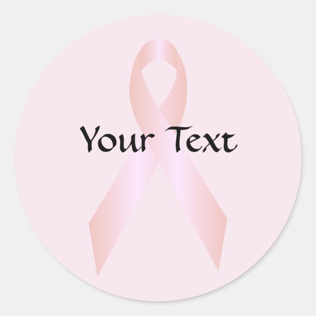 Sticker Rond Sensibilisation au cancer du sein Modèle à ruban 4 (Devant)