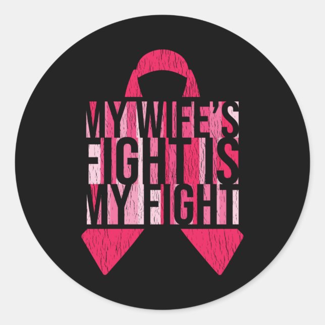 Sticker Rond Sensibilisation au cancer du sein Soutien aux femm (Devant)