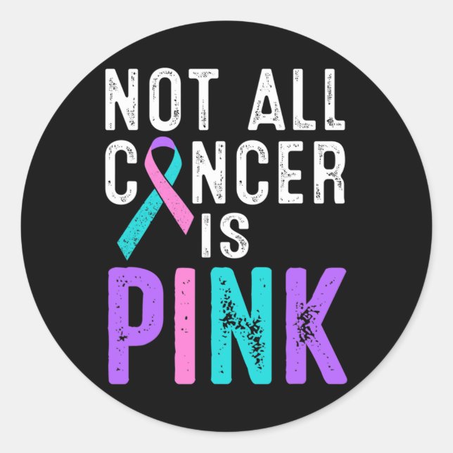 Sticker Rond Sensibilisation au cancer Tout le cancer n'est pas (Devant)