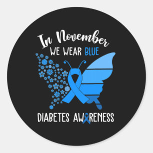 Sticker Rond Sensibilisation Au Diabète En Novembre Nous Porton
