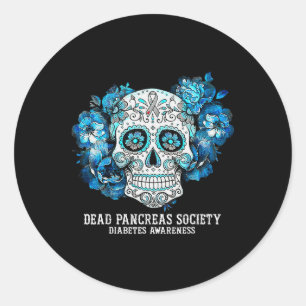 Sticker Rond Sensibilisation au diabète Pancréas mortes Société