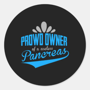 Sticker Rond Sensibilisation au diabète Type 1 2 - Diabétique T